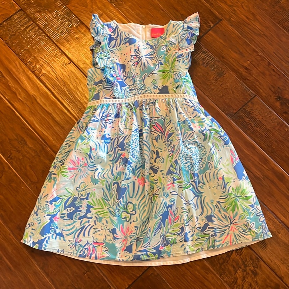 Lilly Pulitzer girls size 8 tiger print dress, like new! 🐅 🩷
